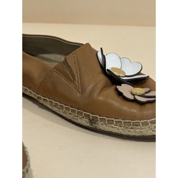 Michael Kors Brown Leather Daisy Flats Size 9.5 - Picture 12 of 12